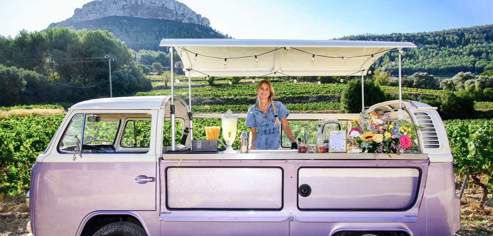 Manon de Kombi Event et le combi Volkswagen